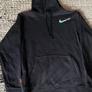 Nike Black Hoodie with Teal Swoosh